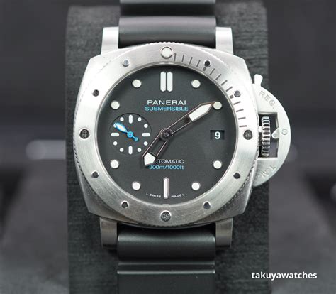 panerai 973|panerai submersible black dial.